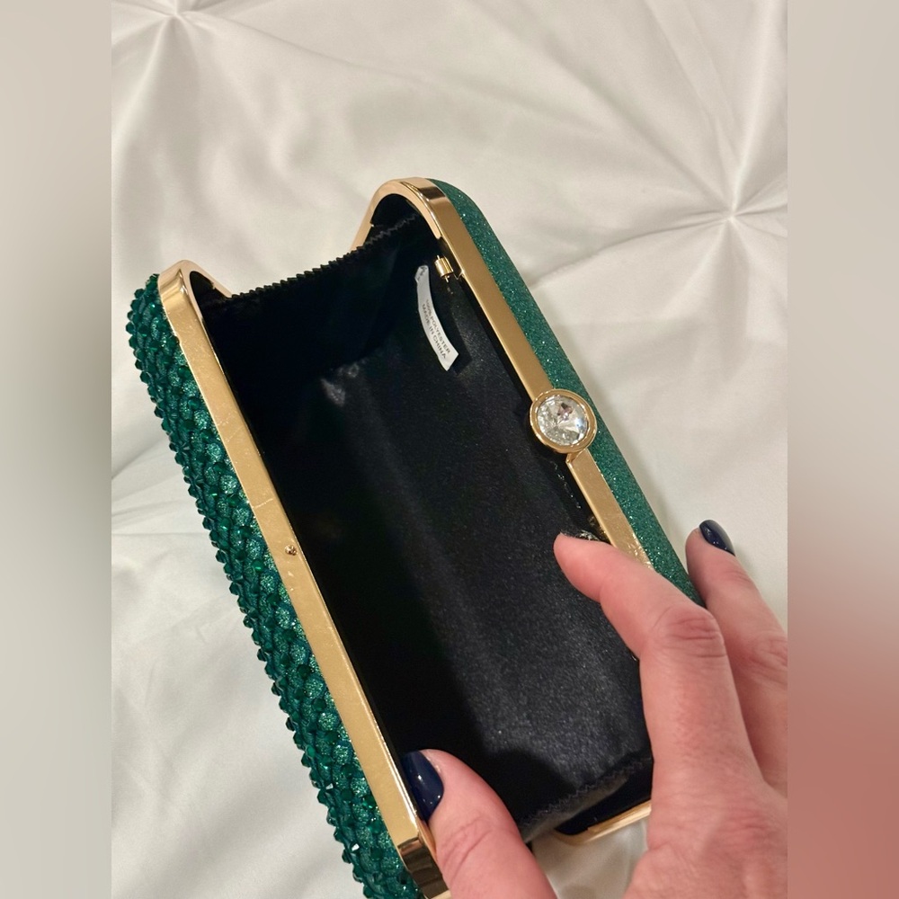 Green Rhinestone Clutch - Picture 4 of 7